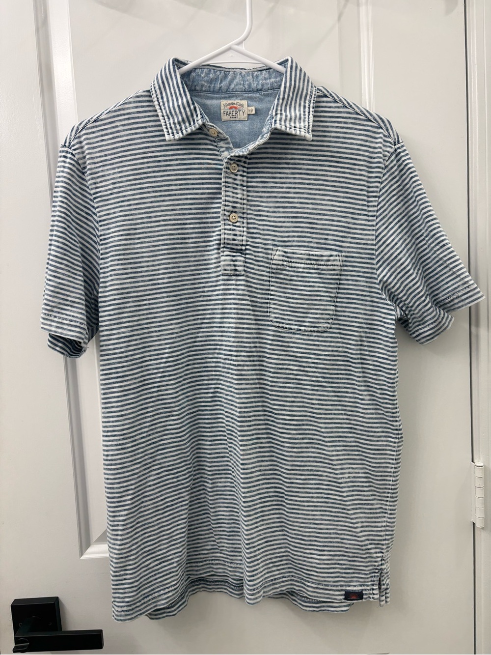 Faherty men’s striped polo short sleeve